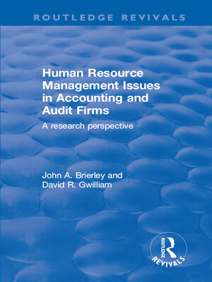 cover image of Human Resource Management Issues in Accounting and Auditing Firms